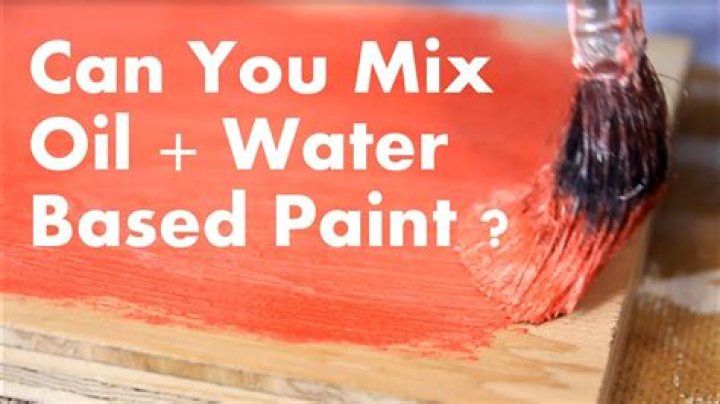 How do you mix oil and water paint?