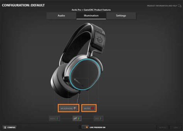 How do you mute SteelSeries headphones?