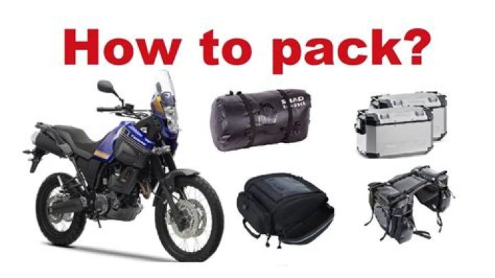How do you pack clothes for a motorcycle trip?