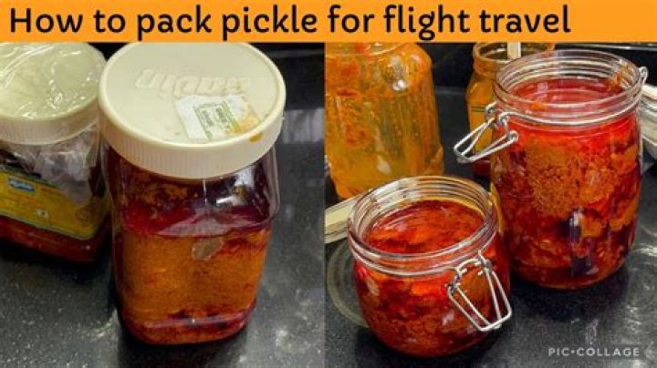 How do you pack pickles for air travel?