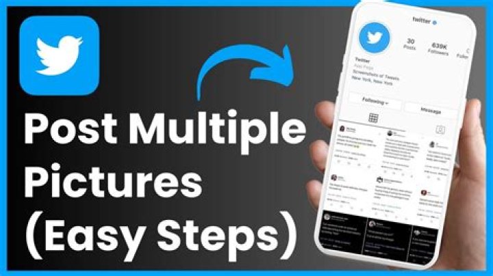How do you post multiple pictures on Twitter mobile?