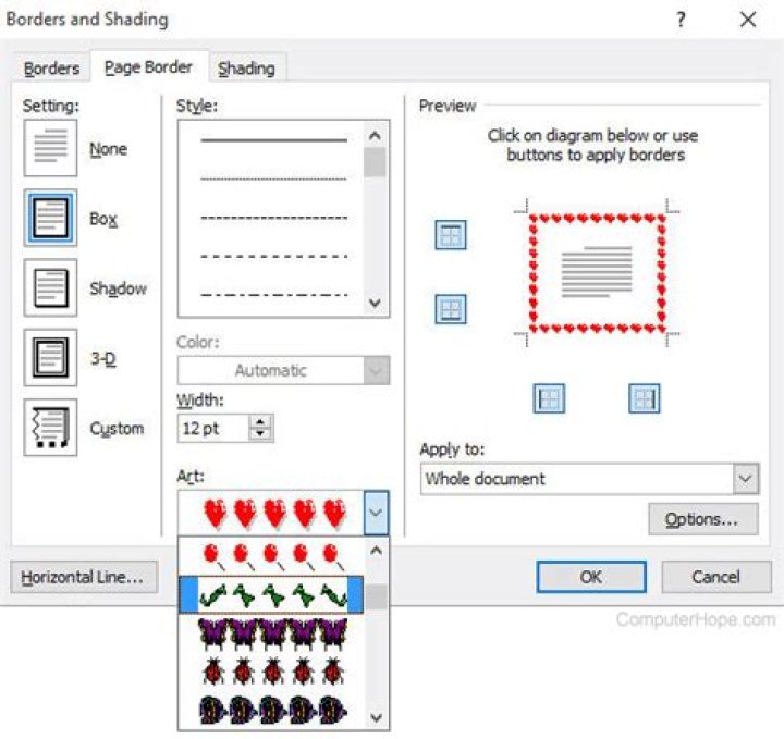 How do you put a name tag on a border in Word?
