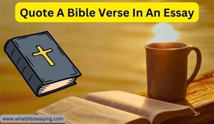 How do you quote a scripture?