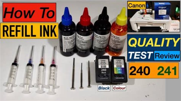 How do you refill a canon 240 ink cartridge?