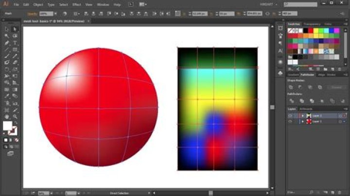 How do you release a mesh in Illustrator?