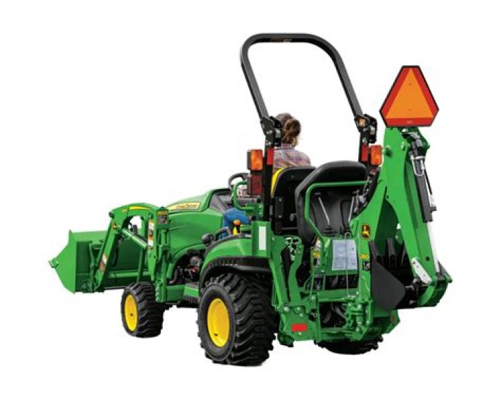 How do you remove a John Deere backhoe?