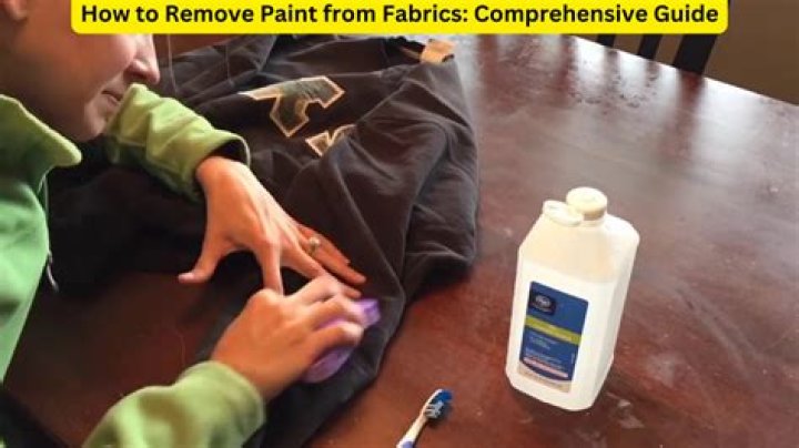 How do you remove paint from fabric shade?