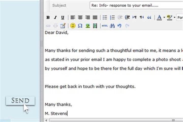 How do you respond to an email within the body of the email?