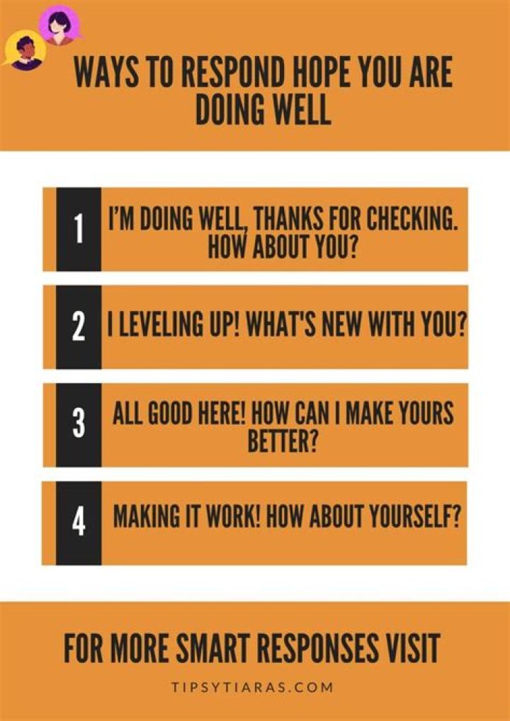 How do you respond to feeling better?