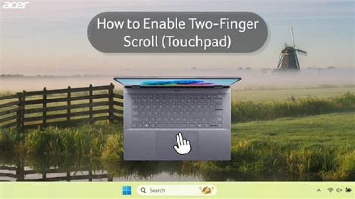 How do you scroll with a touchpad?