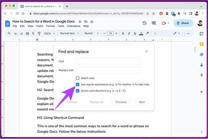 How do you search for a command?