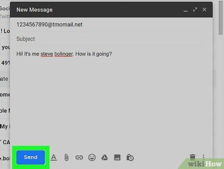 How do you send an email to a mobile phone number?