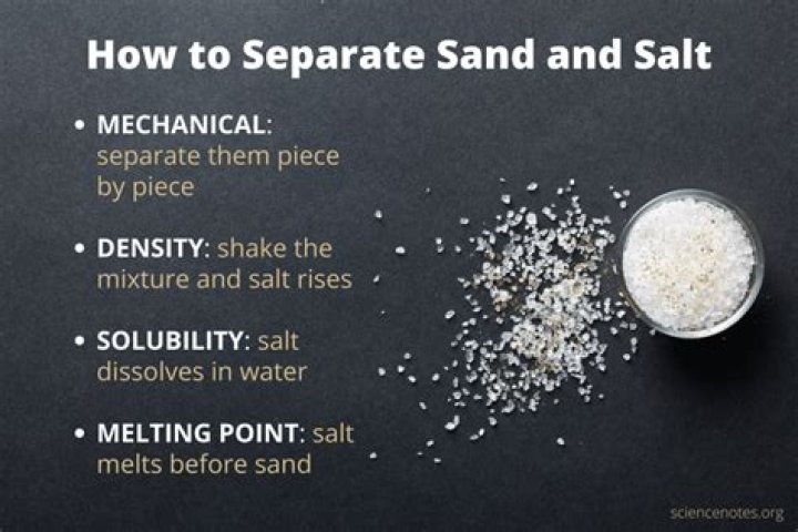How do you separate sand salt and gravel?