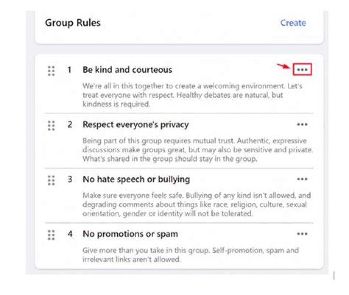 How do you set rules for Facebook groups?