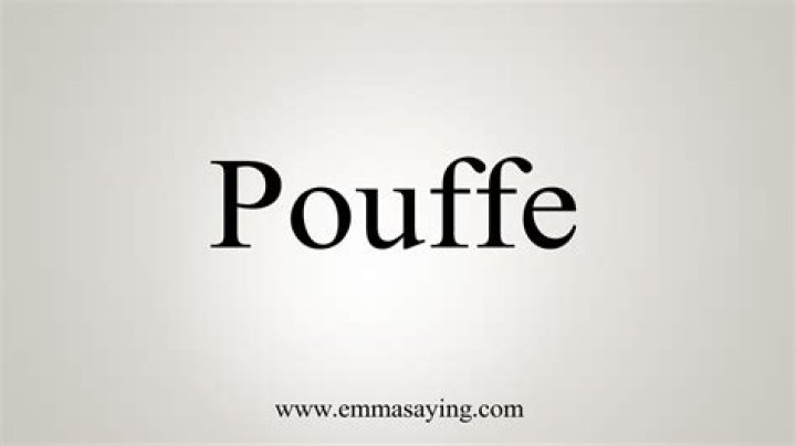 How do you spell pouffe in UK?