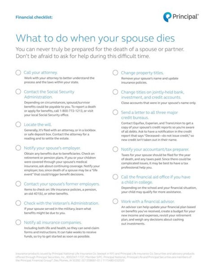 How do you survive financially after the death of a spouse?