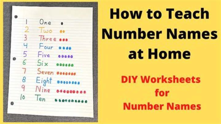 How do you teach number names?