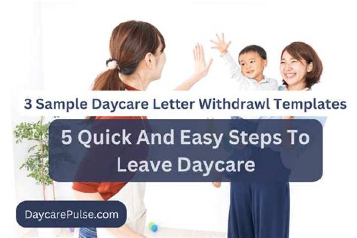 How do you tell your daycare you are leaving?