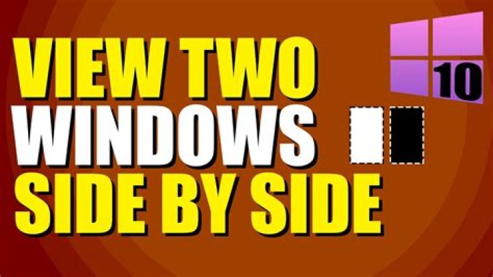 How do you tile a side by side window?
