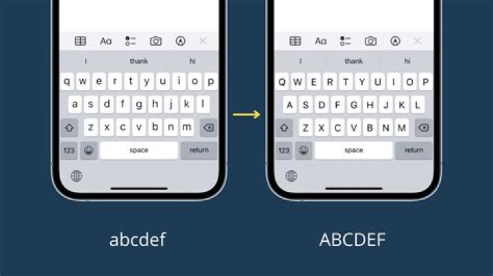 How do you type in lowercase on iPhone?
