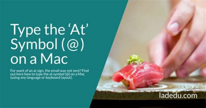 How do you type the at symbol on a Mac?