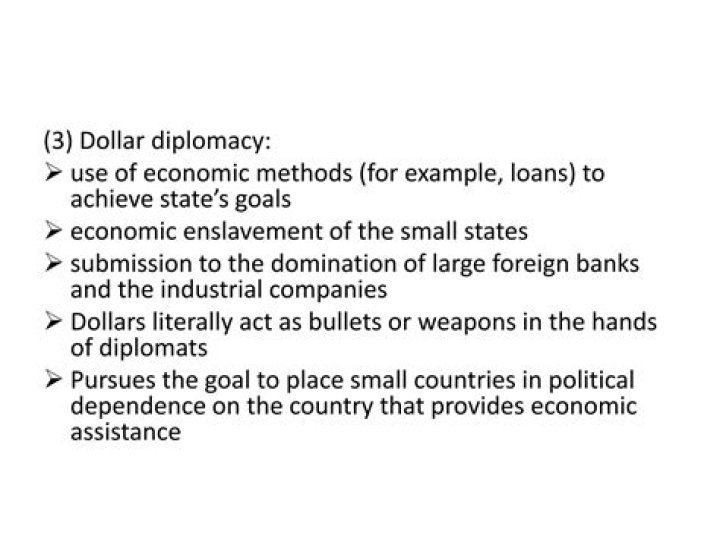 How do you use dollar diplomacy in a sentence?