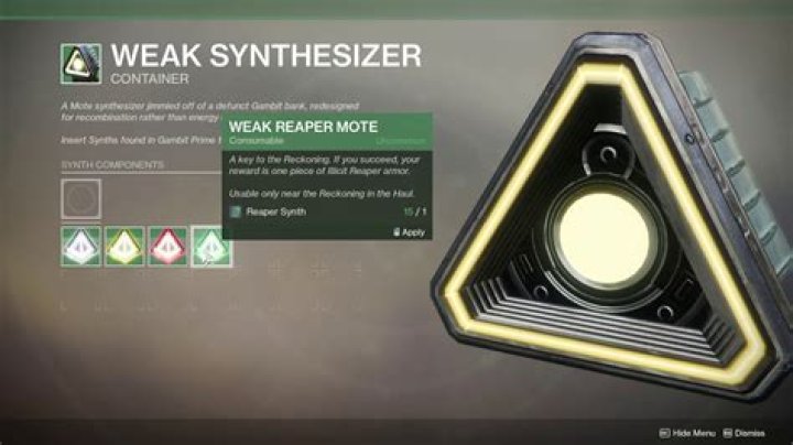 How do you use weak motes in Destiny 2?