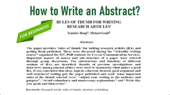 How do you write a abstract review?