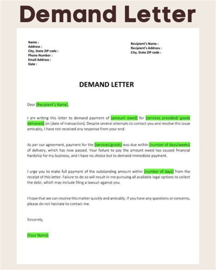 How do you write a demand letter for negligence?