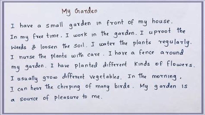 How do you write a garden paragraph?