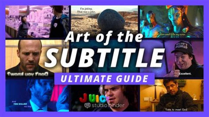 How do you write a good subtitle?