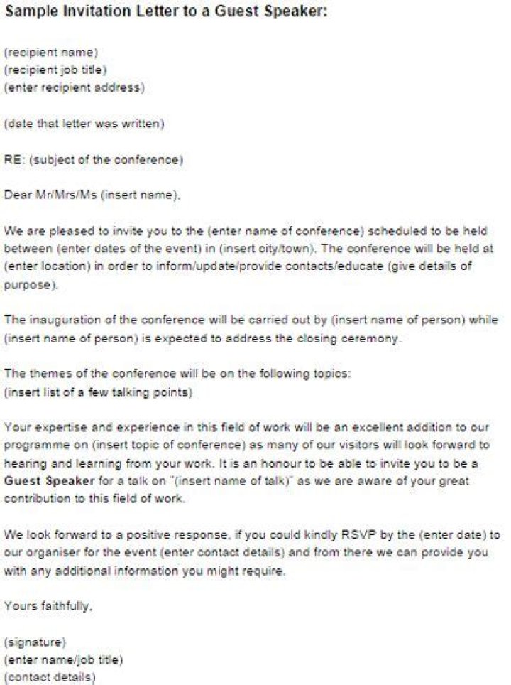 How do you write a guest speaker proposal?