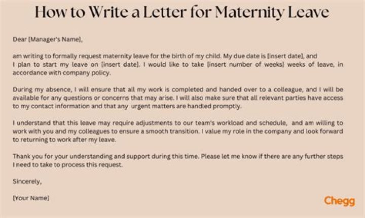 How do you write a maternity leave email to a coworker?