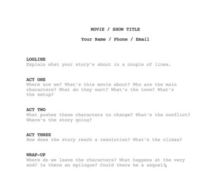 How do you write a treatment series?