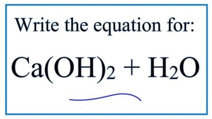 How do you write calcium hydroxide?