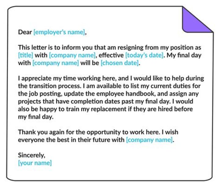 How do you write the last day of a resignation letter?