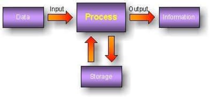 How does computer process data into information?