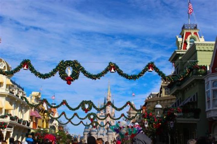 How does Disney decorate for Christmas?