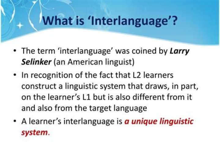 How does interlanguage influence the way of learning language?