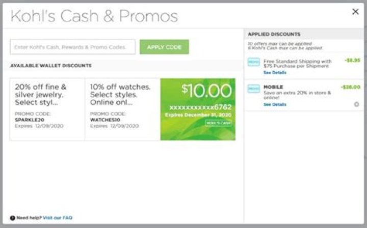 How does Kohl's Cash work with discounts?