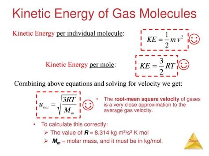 How does molar mass affect kinetic energy?