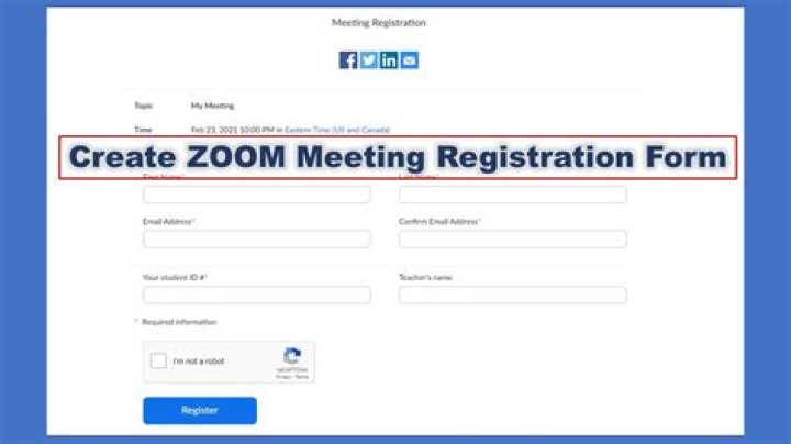 How does registration work in zoom?