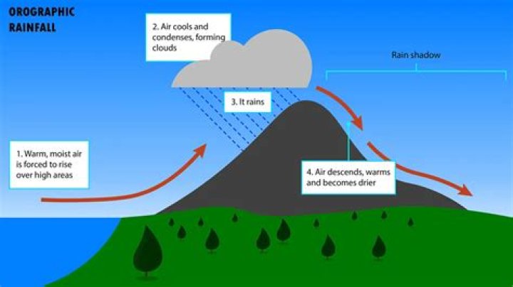 How does the rain shadow effect impact climates?