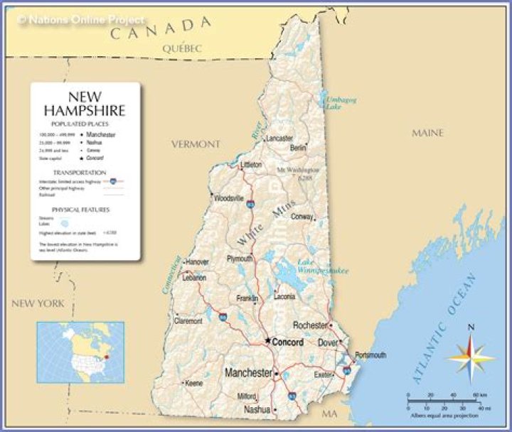 How far is Bedford NH from Boston?