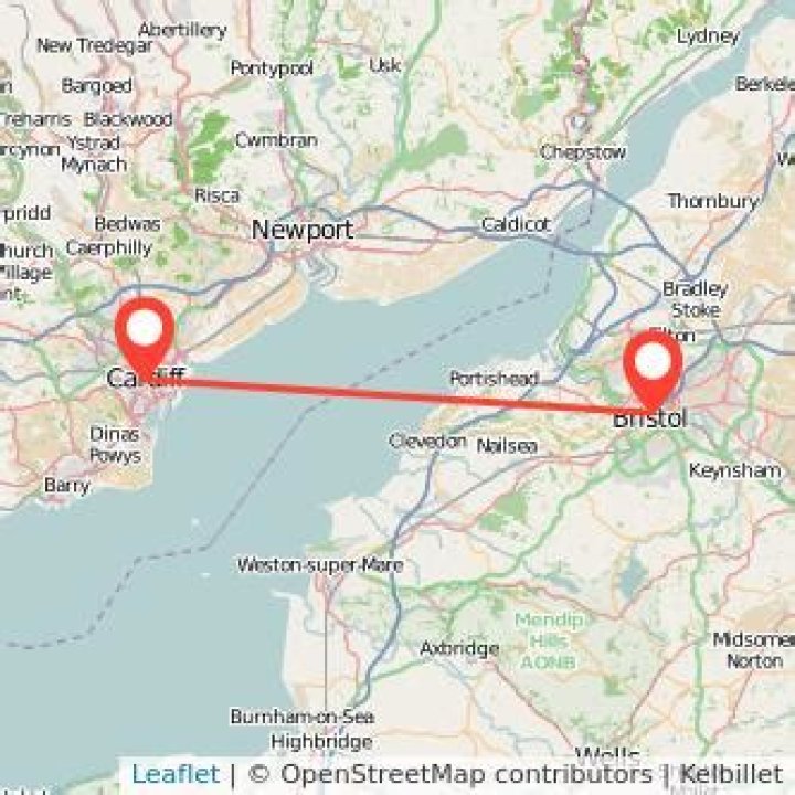 How far is Bristol from Cardiff?