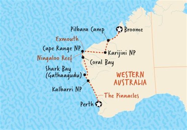 How far is Broome from Perth coast?