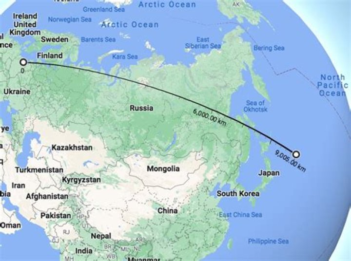 How far is Russia from Italy?