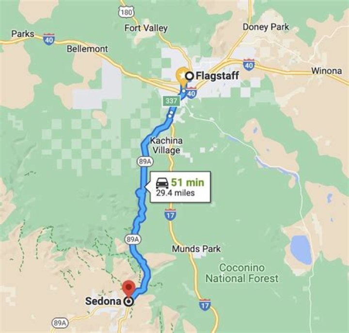 How far is Sedona from Peoria Arizona?