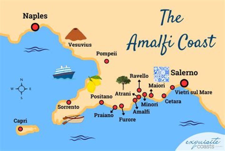 How far is the Amalfi coast from Venice?