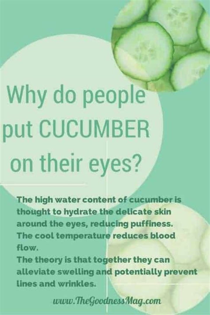 How long can you keep cucumbers on your eyes?